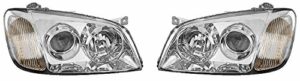 Headlights Headlamps LH Left & RH Right Pair Set for 04-05 Hyundai XG350