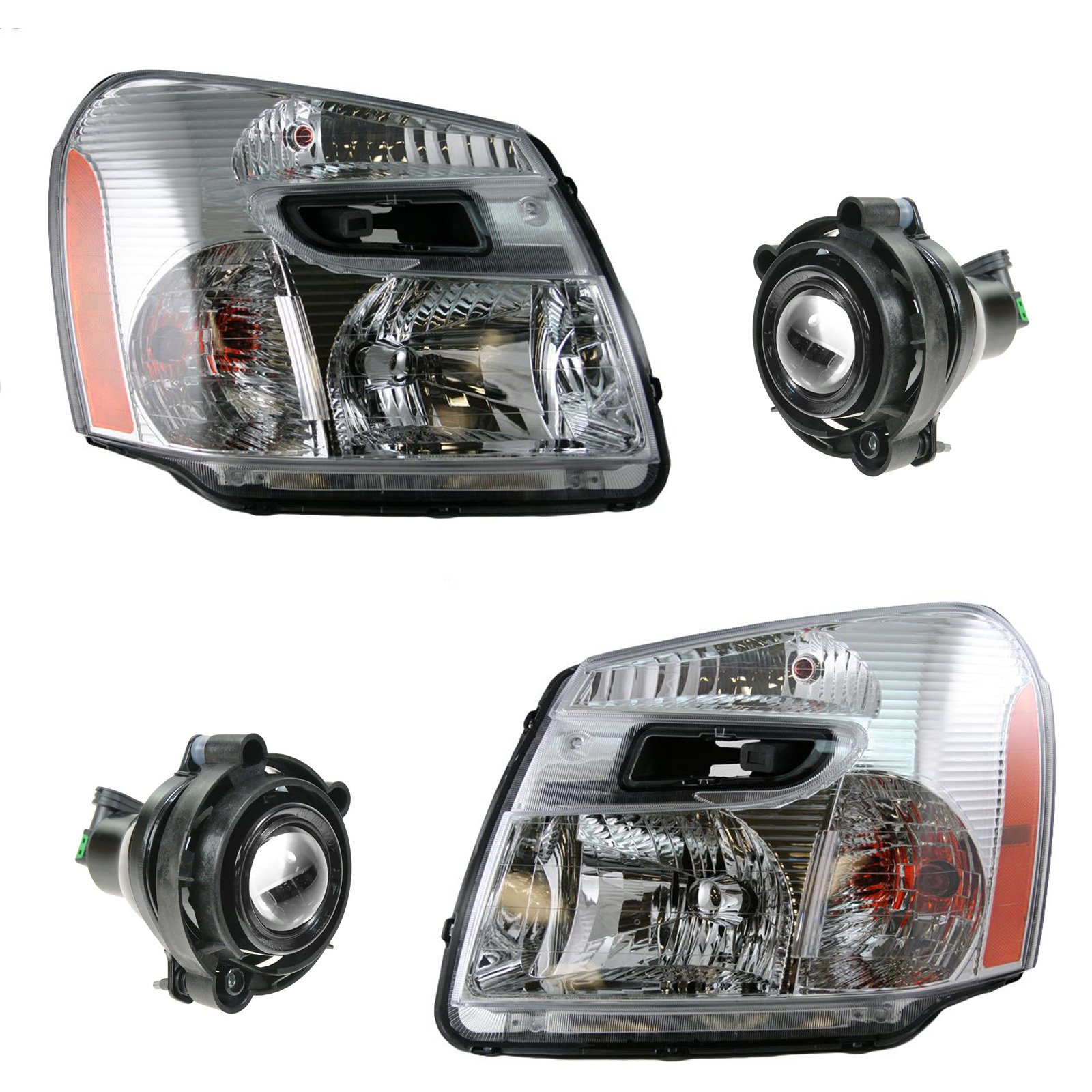 Headlight Fog Driving Light Lamp Kit LH RH Set of 4 for 07-09 Equinox