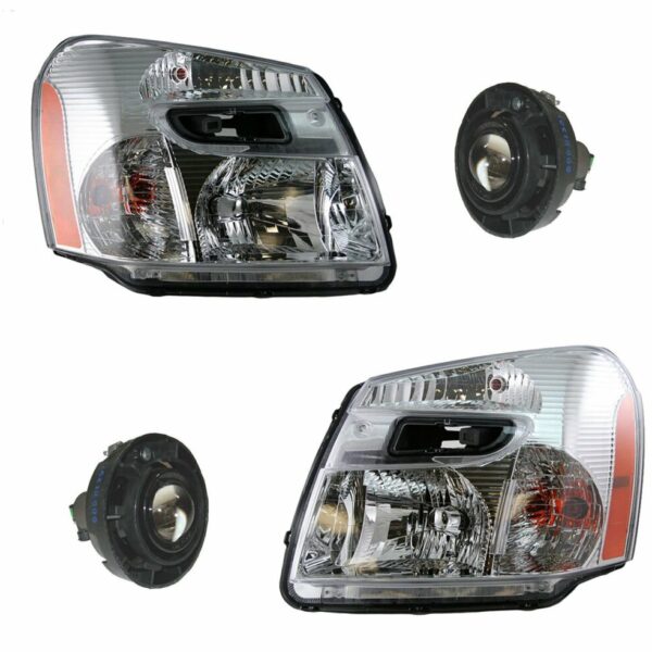 Headlight Fog Driving Light Lamp Kit LH RH Set of 4 for 05-06 Equinox