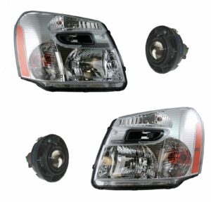 Headlight Fog Driving Light Lamp Kit LH RH Set of 4 for 05-06 Equinox