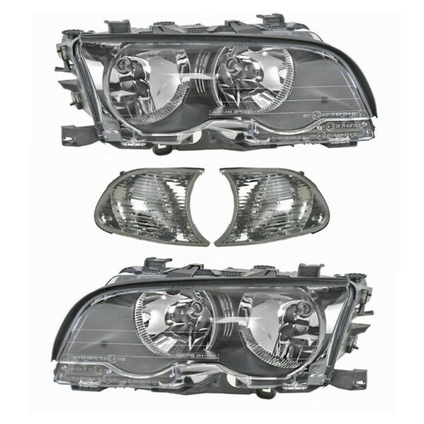 Headlight Lamp Parking Marker Corner Light LH RH 4 Piece Kit for BMW