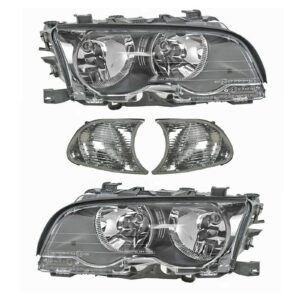 Headlight Lamp Parking Marker Corner Light LH RH 4 Piece Kit for BMW