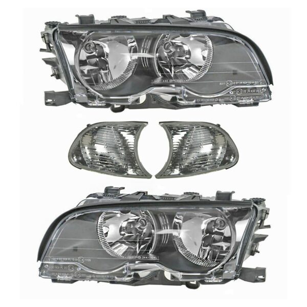 Headlight Lamp Parking Marker Corner Light LH RH 4 Piece Kit for BMW