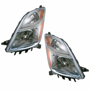 Headlights Headlamps Left & Right Pair Set for 06-09 Toyota Prius