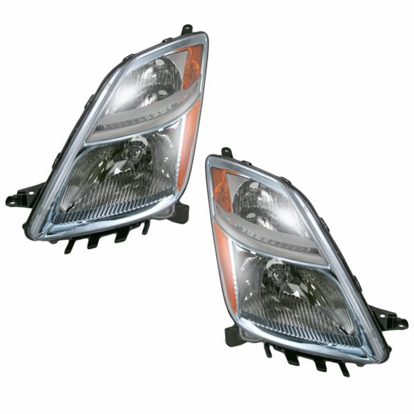 Headlights Headlamps Left & Right Pair Set for 06-09 Toyota Prius