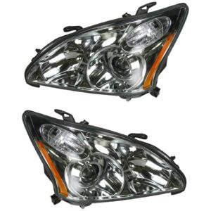 HID Xenon Headlights Headlamps Left & Right Pair Set for 04-06 Lexus RX330