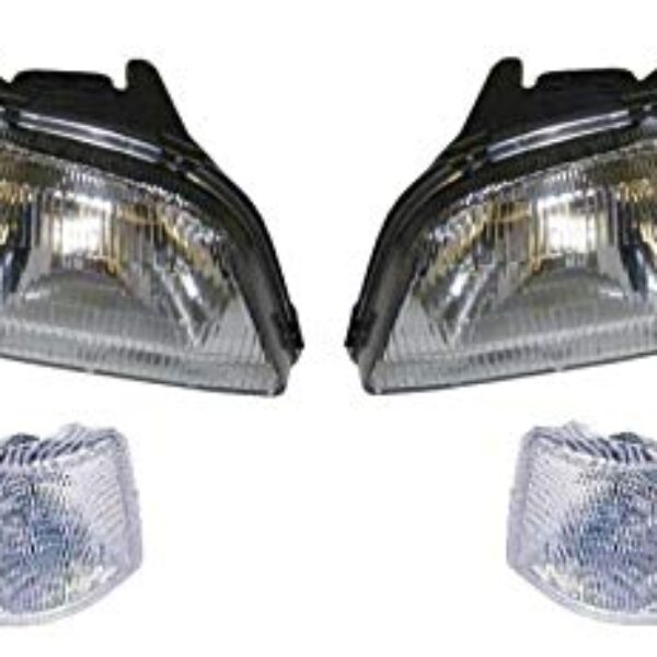 Headlights Headlamps & Corner Marker Parking Light SET Kit for Volvo C70 S70 V70