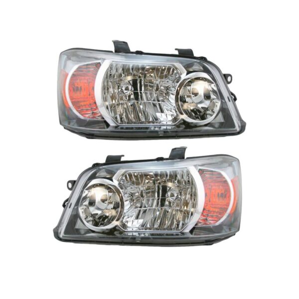 Headlights Headlamps Left & Right Pair Set for 04-06 Toyota Highlander