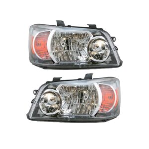 Headlights Headlamps Left & Right Pair Set for 04-06 Toyota Highlander