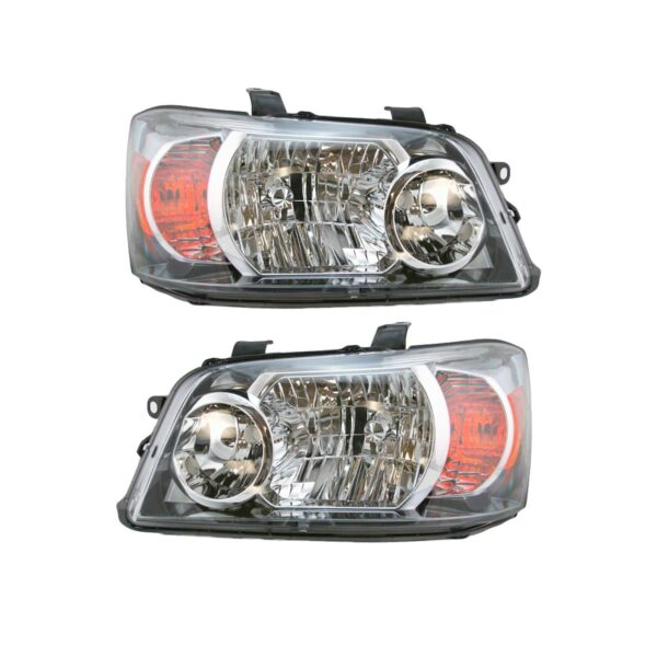 Headlights Headlamps Left & Right Pair Set for 04-06 Toyota Highlander
