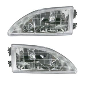 Headlight Assembly Compatible With 1994-1998 Ford Mustang Driver and Passenger Side