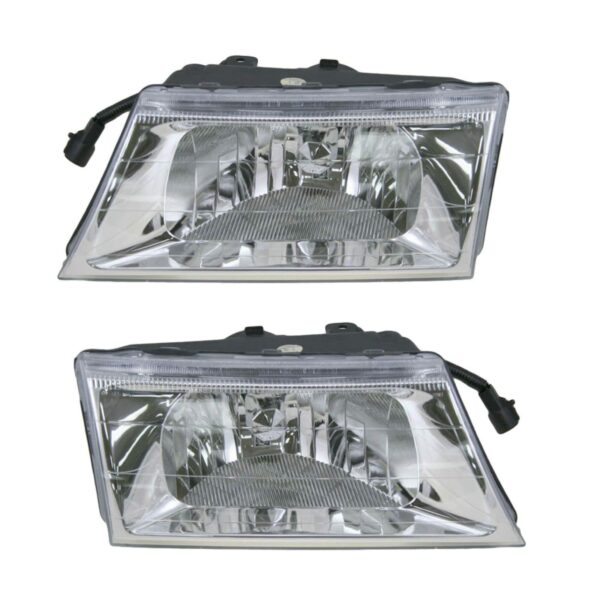 Front Composite Headlights Headlamps Lights Pair Set for 03-04 Grand Marquis