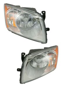 Front Headlights Headlamps Lights Lamps LH & RH Pair Set for 07-12 Dodge Caliber