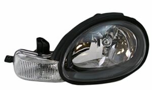 Headlight Headlamp w/ Black Bezel Driver Side Left LH Fits 00-02 Dodge Neon