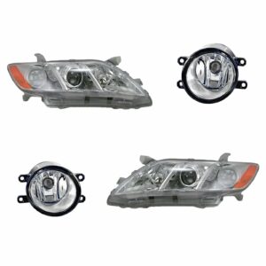 Headlight Fog Driving Light Lamp LH RH Kit Set of 4 for 07-09 Toyota Camry
