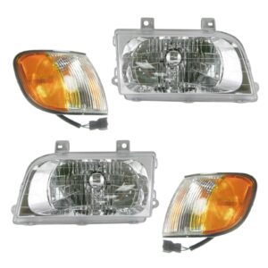 Headlight Parking Marker Lamp Kit Set of 4 for 01-02 Kia Sportage New