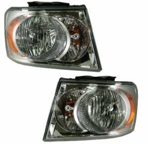 Headlights Headlamps Left & Right Pair Set for 07-09 Dodge Durango