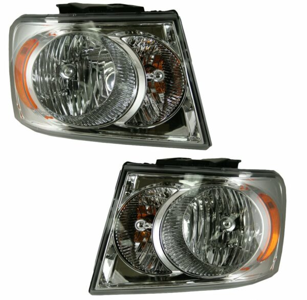 Headlights Headlamps Left & Right Pair Set for 07-09 Dodge Durango