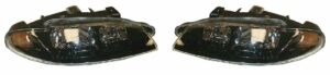 Headlights Headlamps LH Left & RH Right Pair Set for 97-99 Mitsubishi Eclipse