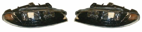 Headlights Headlamps LH Left & RH Right Pair Set for 97-99 Mitsubishi Eclipse