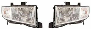 Headlight Head Lamp Left & Right Pair Set of 2 for 09-13 Honda Ridgeline