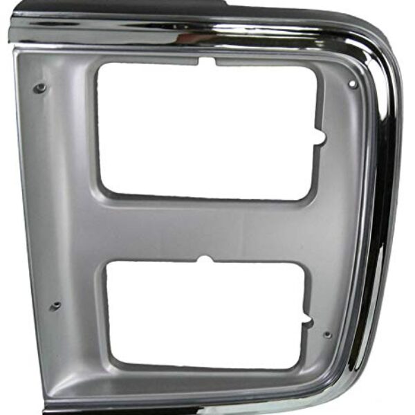 Chrome Headlight Headlamp Trim Bezel Driver Side Left LH Compatible with 85-91 Chevy GMC Van