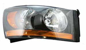 Headlight Headlamp w/ Black Bezel Passenger Right RH for 06-08 Dodge Ram Truck