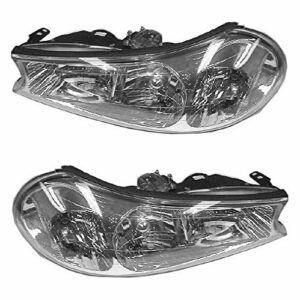 Headlights Headlamps Left & Right Pair Set for 98-00 Ford Contour