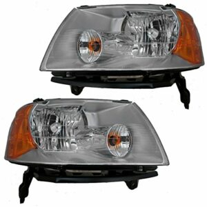 Headlights Headlamps Left & Right Pair Set for 05-07 Ford Freestyle