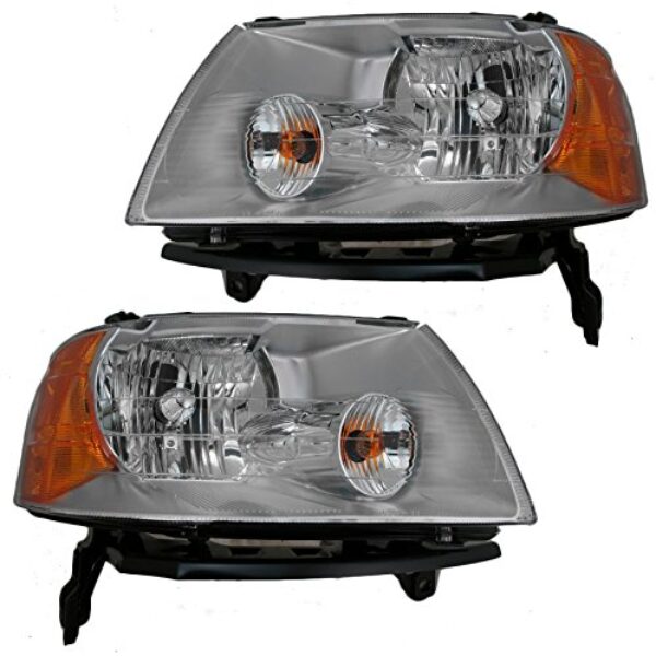 Headlights Headlamps Left & Right Pair Set for 05-07 Ford Freestyle