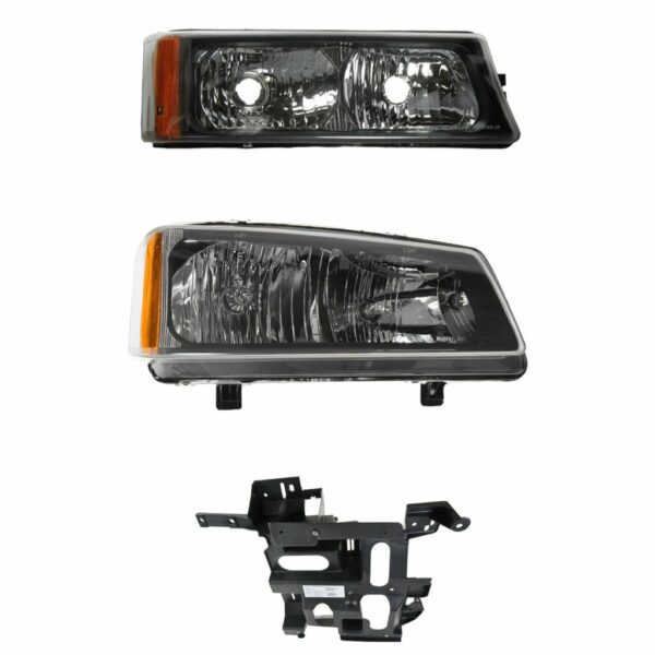Headlight Parking Light Lamp Mounting Bracket Kit RH Set of 3 for Chevy Truck