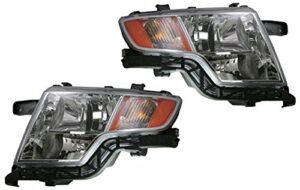 Front Headlights Headlamps Lights Lamps Left/Right Pair Set for 07-10 Ford Edge