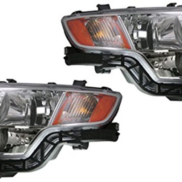 Front Headlights Headlamps Lights Lamps Left/Right Pair Set for 07-10 Ford Edge