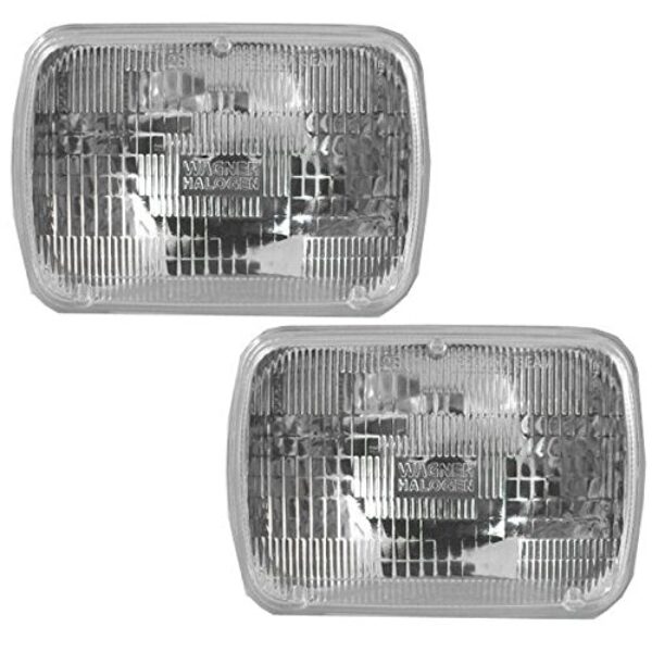 Rectangle Sealed Beam Headlamps Headlights Pair Set of 2 Compatible with Pickup Truck
