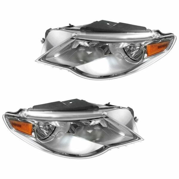 Headlight Headlamp Left & Right Pair Set of 2 Kit for 09-12 Volkswagen CC