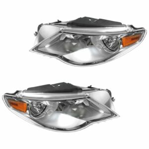 Headlight Headlamp Left & Right Pair Set of 2 Kit for 09-12 Volkswagen CC