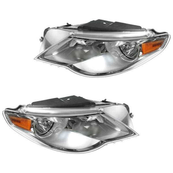 Headlight Headlamp Left & Right Pair Set of 2 Kit for 09-12 Volkswagen CC