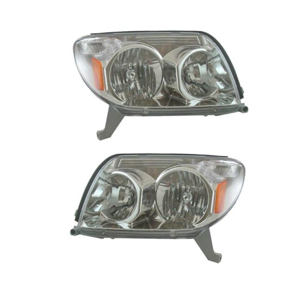 Headlights Headlamps Left & Right Pair Set for 03-05 Toyota 4Runner