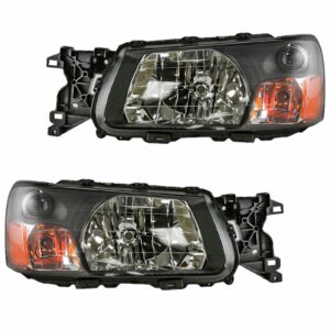 Headlights Headlamps Left & Right Pair Set for 03-04 Subaru Forester