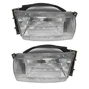 Front Headlights Headlamps Pair Set LH & RH For 93-95 Nissan Quest Villager