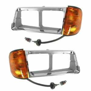 Chrome Inner Headlamp Headlight Bezel LH & RH Pair Set for FLD 112 120