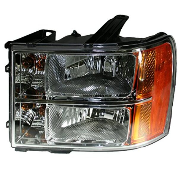Headlight Headlamp Left Hand LH Driver Side for 07-13 GMC Sierra Pickup Truck