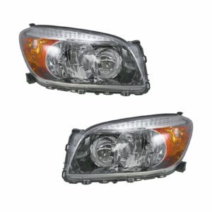 Front Headlights Headlamps L&R Pair Set for 06-08 Toyota Rav4 Rav-4 Sport Model