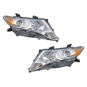 Halogen Headlight Headlamp Head Light Lamp Pair Set for 09-13 Toyota Venza