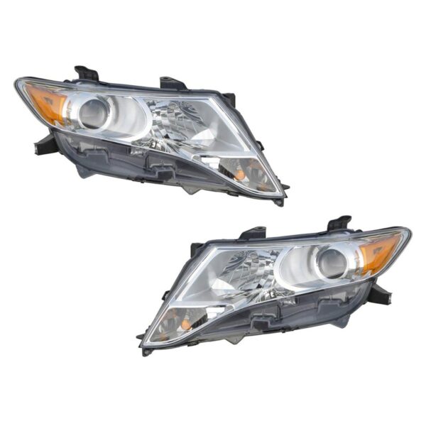 Halogen Headlight Headlamp Head Light Lamp Pair Set for 09-13 Toyota Venza