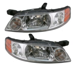Headlights Headlamps Pair Set for 00-01 Nissan Altima