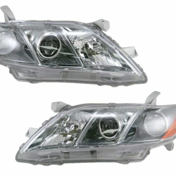Headlights LH Left RH Right Pair Set for 07-09 Toyota Camry SE Excl Hybrid
