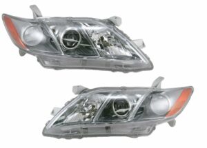 Headlights LH Left RH Right Pair Set for 07-09 Toyota Camry SE Excl Hybrid