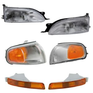 6pc Headlight Parking Light & Corner Light Kit for 95-96 Toyota Camry