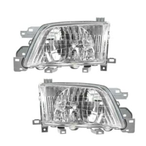 Headlights Headlamps Pair Set Left LH & Right RH for 01-02 Subaru Forester